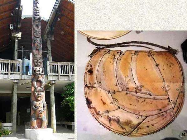 statue et collier maori