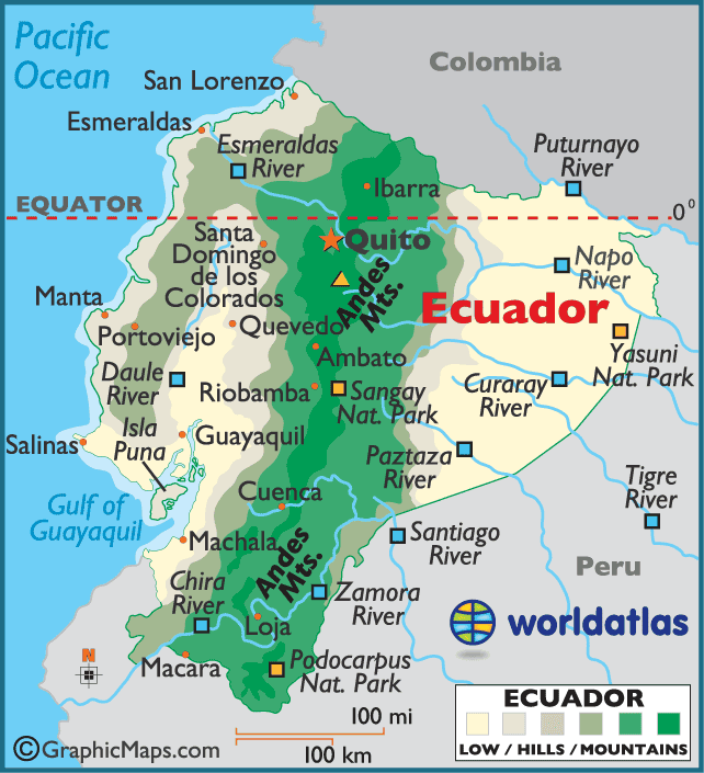 carte de l'Équateur